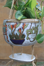 Load image into Gallery viewer, Tropical Houseplant Party Hanging Planter with Drip Dish
