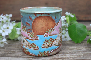 Sand Dune Sunset Carved Mug, 16 oz