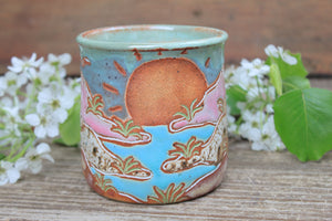 Sand Dune Sunset Carved Mug, 16 oz