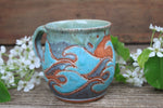 Load image into Gallery viewer, Ocean Waves Day Carved Mug, 18 oz
