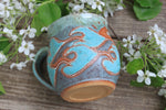 Load image into Gallery viewer, Ocean Waves Day Carved Mug, 18 oz
