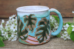 Load image into Gallery viewer, Monstera Madness Carved Mug, 19 oz
