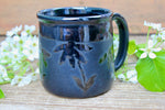 Load image into Gallery viewer, Coneflower Black on Black Mug, 16 oz
