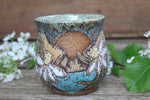Load image into Gallery viewer, Daffodil Fields and Mountain Lake Carved Mug, 18 oz
