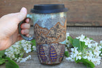Load image into Gallery viewer, Roadtrip to the Mountains Handled Travel Mug, 18 oz
