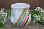 Load image into Gallery viewer, Thumbprint Cup, Spring Stripes, 14 oz
