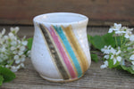 Load image into Gallery viewer, Thumbprint Cup, Spring Stripes, 14 oz
