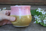 Load image into Gallery viewer, Thumbprint Cup, Honey Gold and Blush, 15 oz
