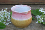 Load image into Gallery viewer, Thumbprint Cup, Honey Gold and Blush, 15 oz
