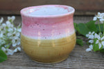 Load image into Gallery viewer, Thumbprint Cup, Honey Gold and Blush, 15 oz

