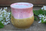 Load image into Gallery viewer, Thumbprint Cup, Honey Gold and Blush, 15 oz
