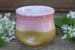 Load image into Gallery viewer, Thumbprint Cup, Honey Gold and Blush, 15 oz
