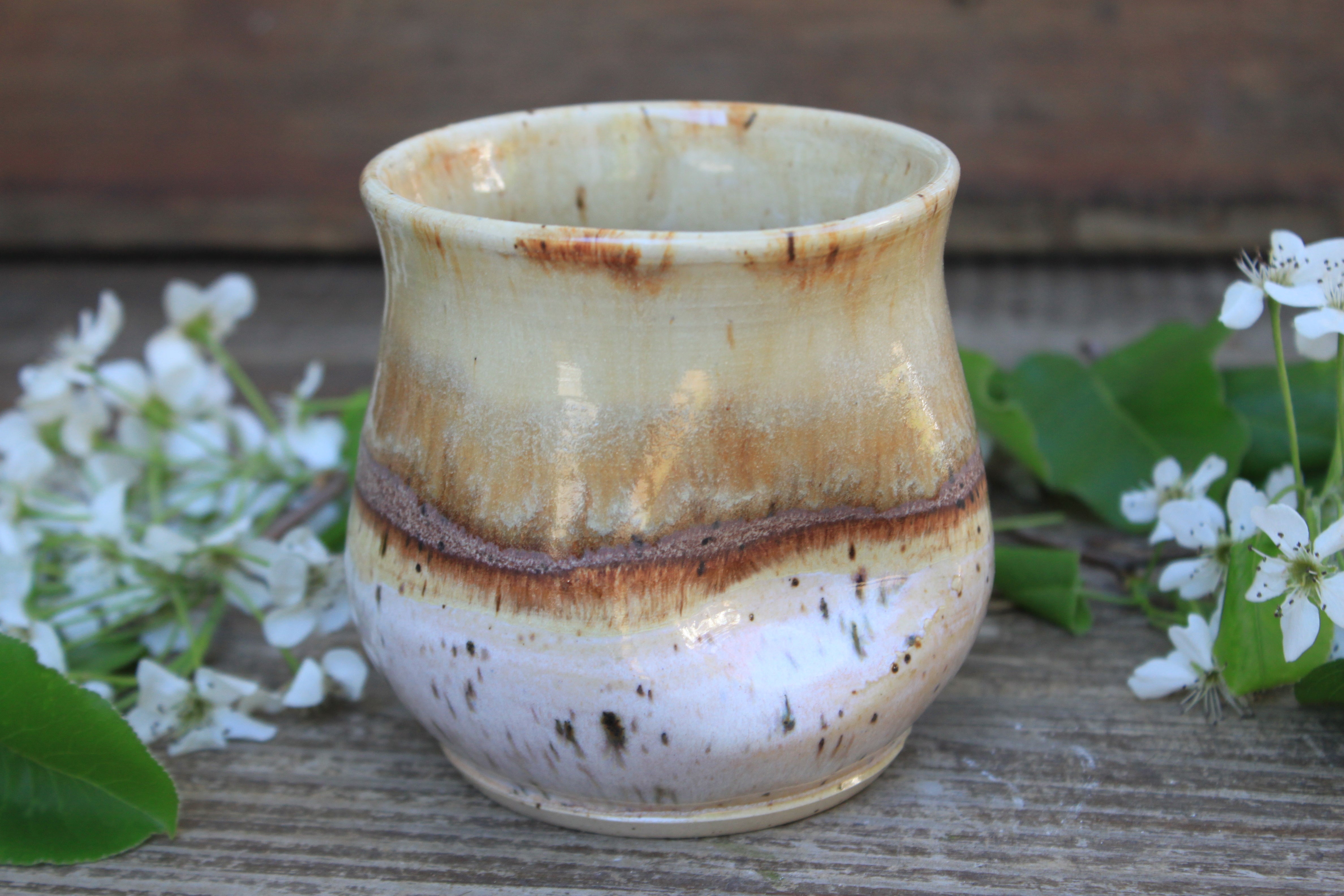 Thumbprint Cup, Glossy Bonfire Blaze, 15 oz