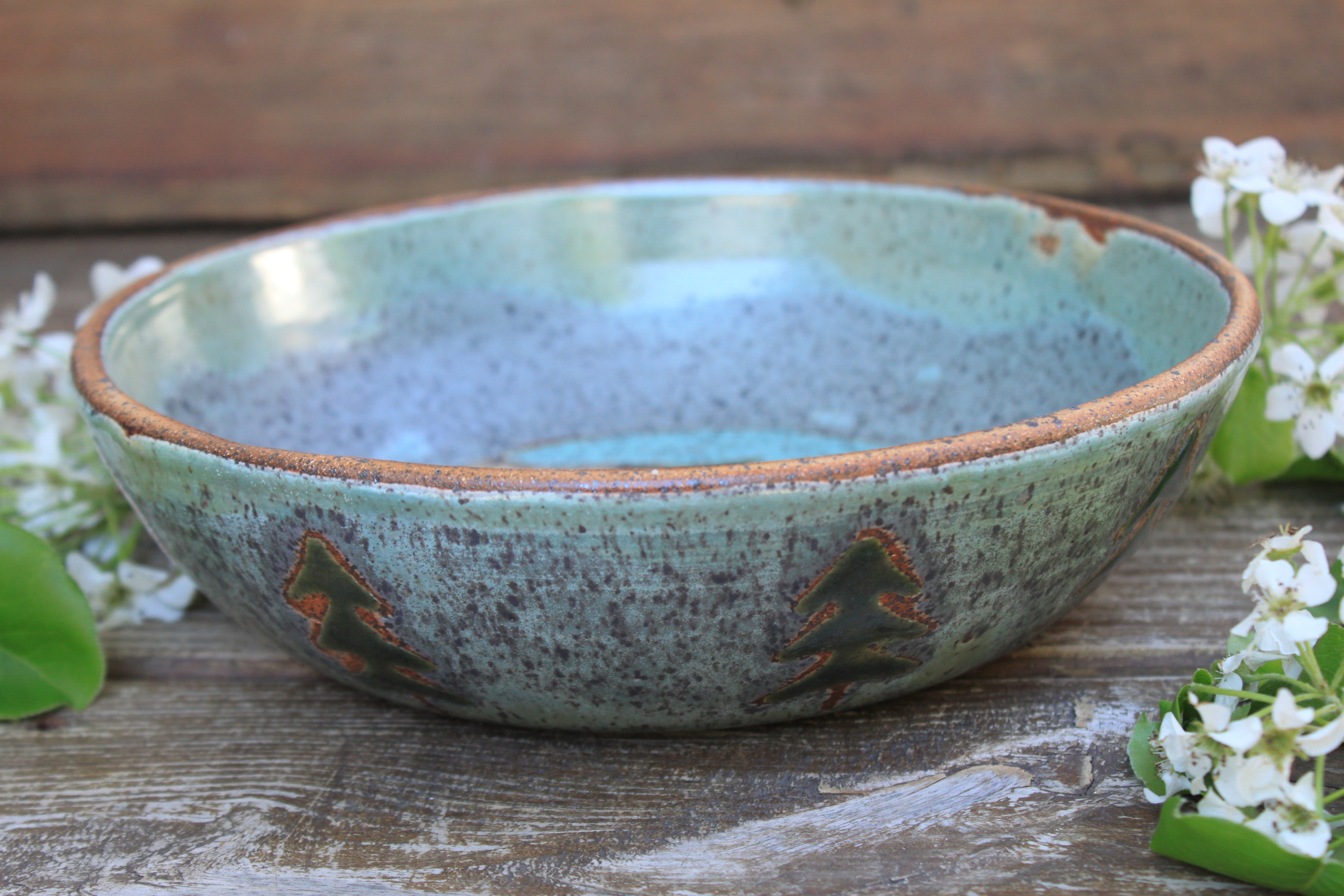 Seconds Sale! Evergreen Rolling River Low Serving Bowl