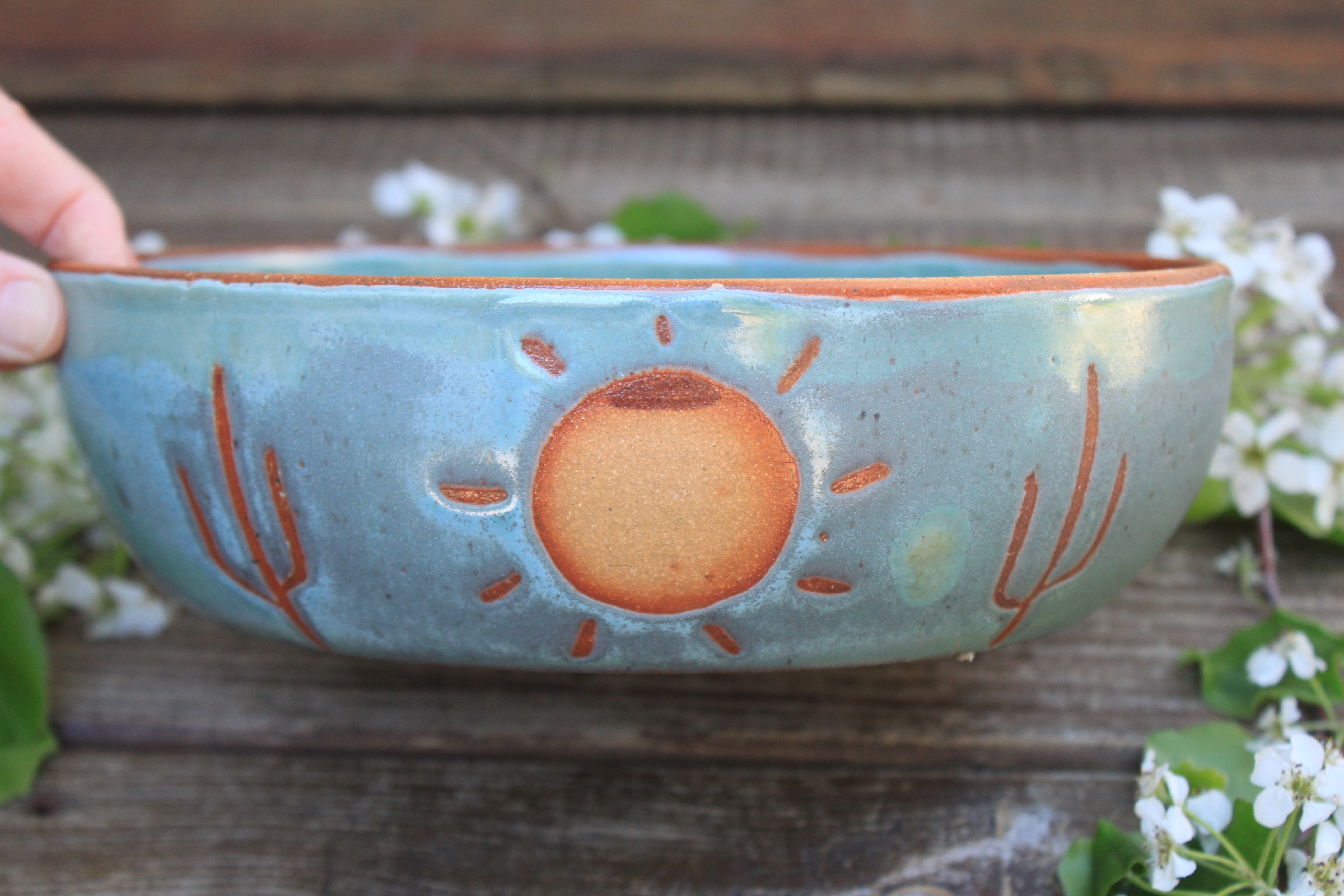 Seconds Sale! Desert Sunset Low Serving Bowl