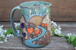 Load image into Gallery viewer, Glacial Lake/River and Wildflower Fields Sunset Pitcher, 64 oz

