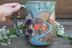 Load image into Gallery viewer, Glacial Lake/River and Wildflower Fields Sunset Pitcher, 64 oz
