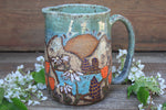 Load image into Gallery viewer, Glacial Lake/River and Wildflower Fields Sunset Pitcher, 64 oz
