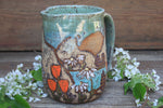 Load image into Gallery viewer, Glacial Lake/River and Wildflower Fields Sunset Pitcher, 64 oz
