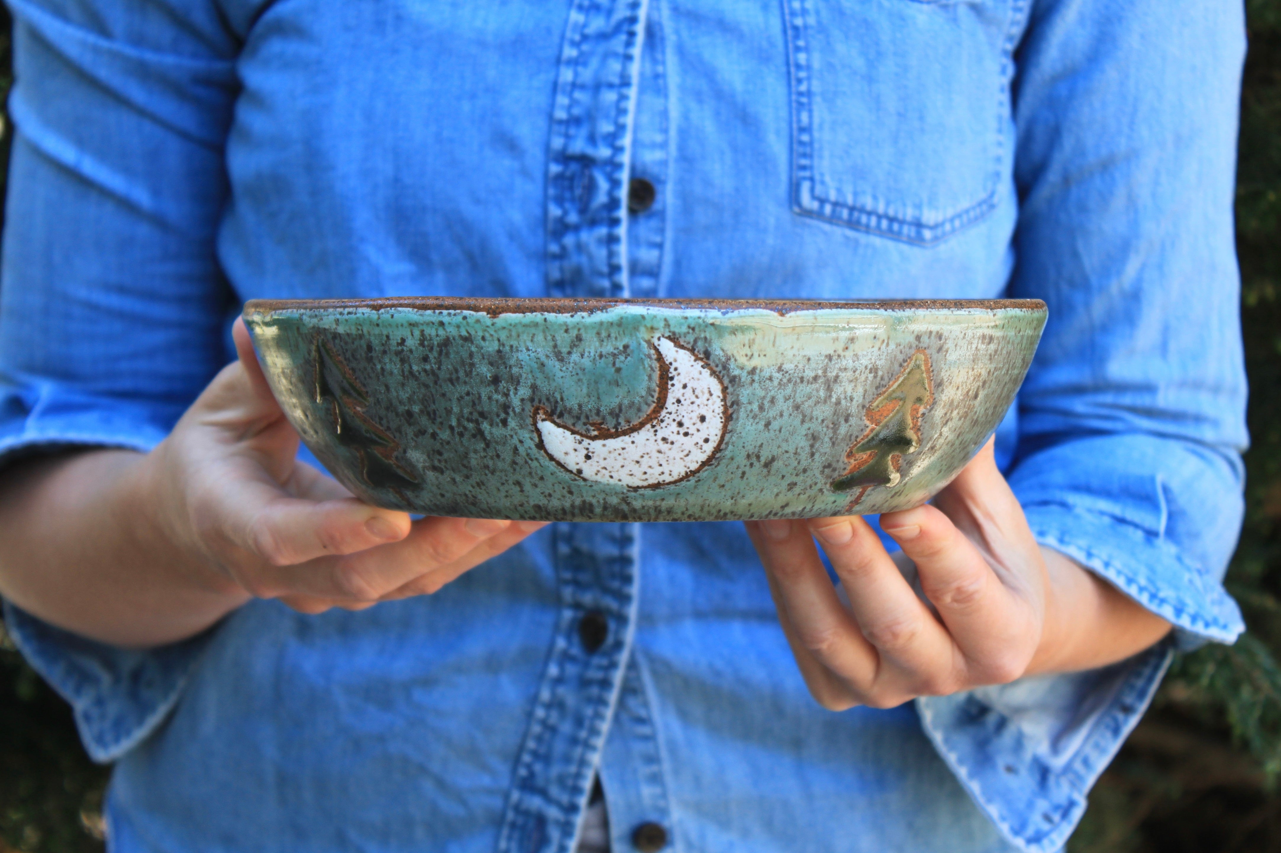 Seconds Sale! Evergreen Rolling River Low Serving Bowl