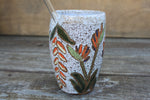 Load image into Gallery viewer, Tropical Bird of Paradise Carved Straw Cup
