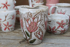 Magnolia Blooms Straw Cup, 16 oz