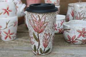 Magnolia Bloom Love Travel Mug, 18 oz