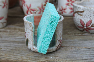 Magnolia and Cherry Blossom Love Sponge Holder