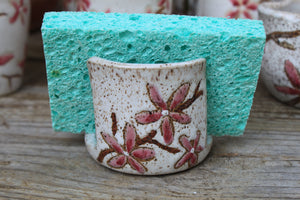 Magnolia and Cherry Blossom Love Sponge Holder