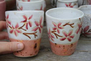 Cherry Blossom Blush Cups - sold separately, 11 oz