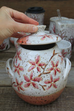 Load image into Gallery viewer, Cherry Blossom Blush Large Lidded Jar
