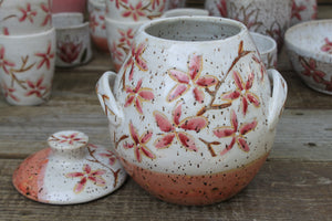 Cherry Blossom Blush Large Lidded Jar