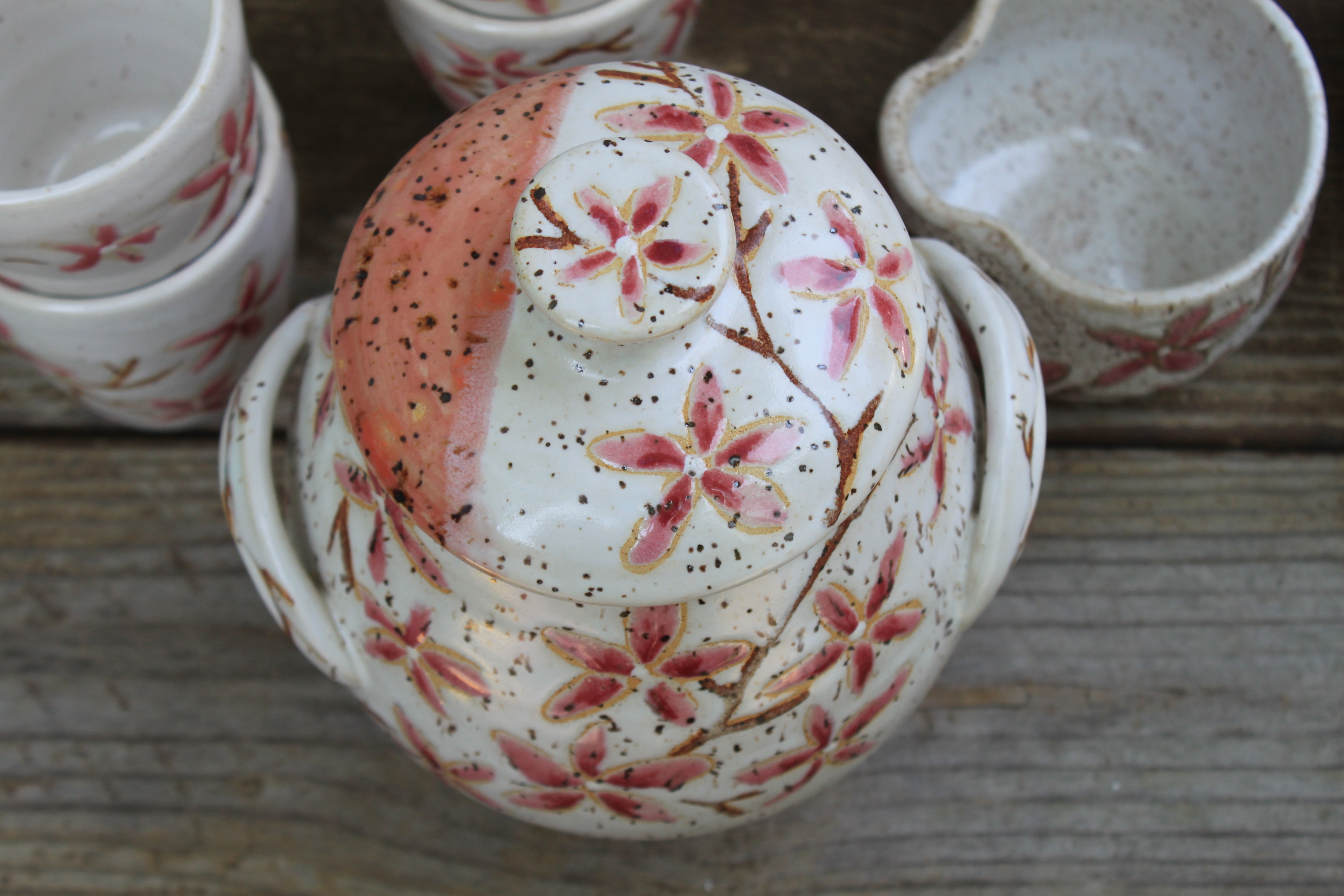 Cherry Blossom Blush Large Lidded Jar