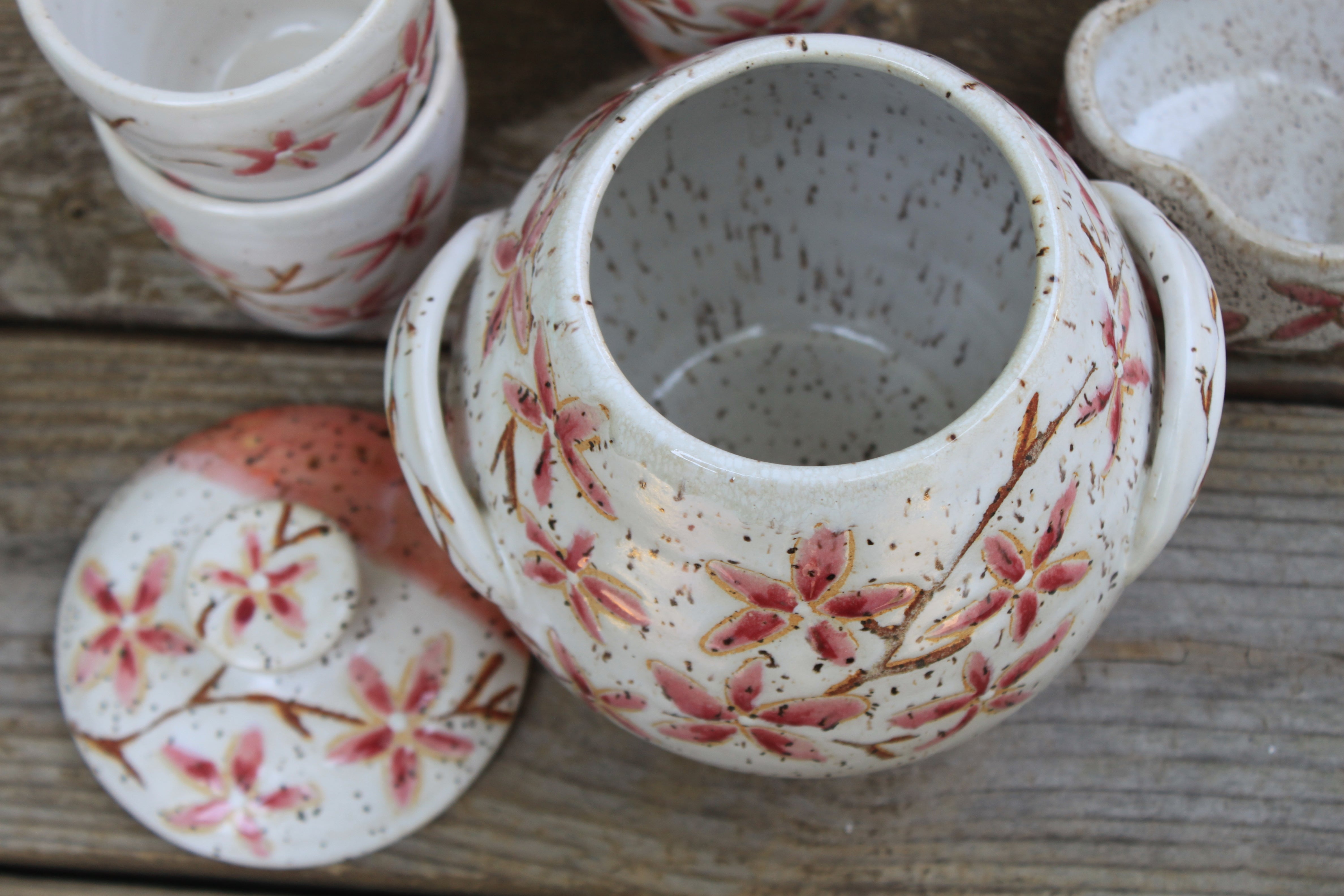 Cherry Blossom Blush Large Lidded Jar