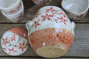 Cherry Blossom Blush Large Lidded Jar
