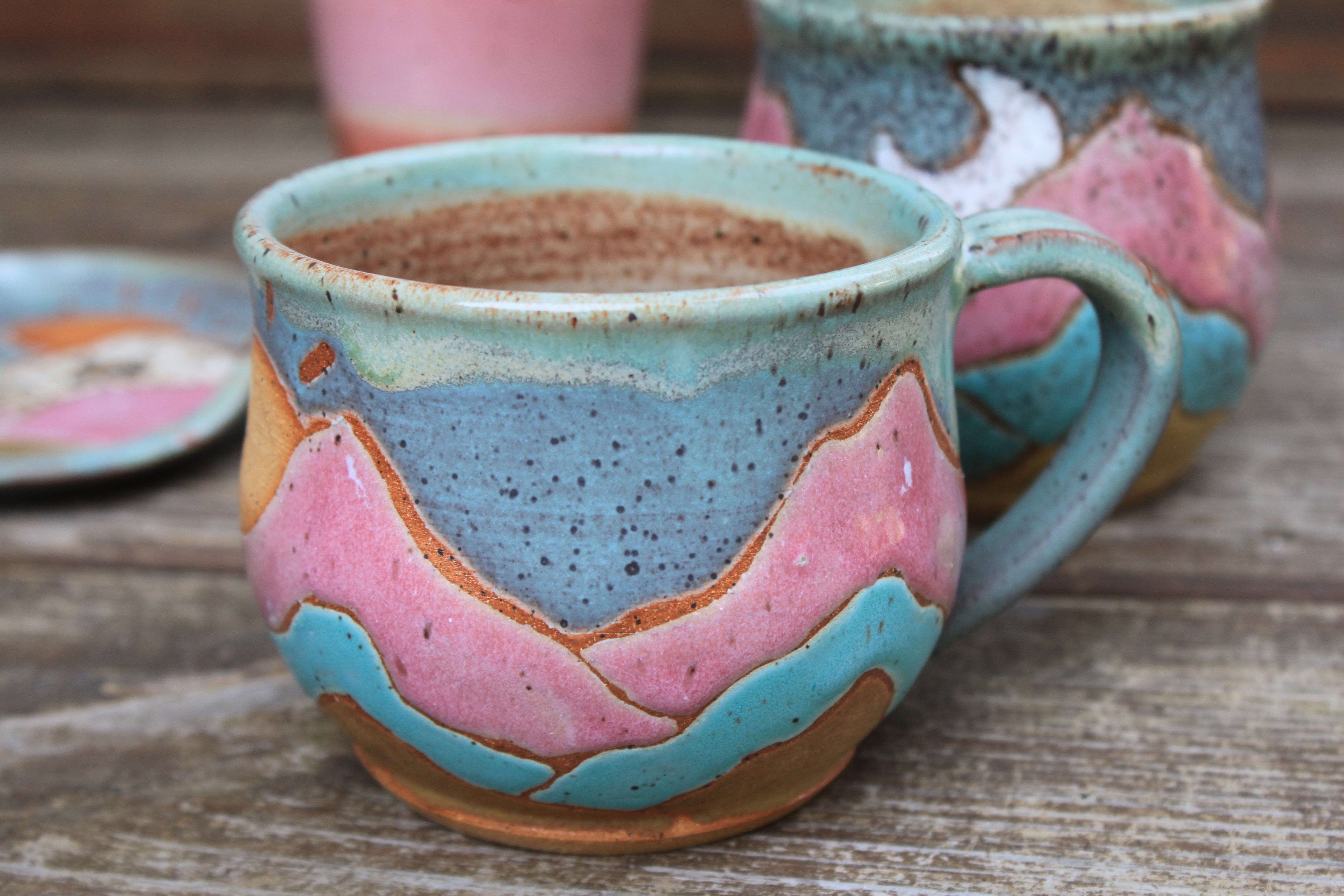 Distant High Peaks Mug, 14 oz