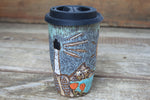 Load image into Gallery viewer, Coastal Wildflower Days Handled Travel Mug, 17 oz
