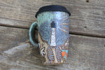 Load image into Gallery viewer, Coastal Wildflower Days Handled Travel Mug, 17 oz
