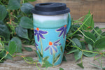 Load image into Gallery viewer, Coneflower Celebration Handled Travel Mug, 19 oz
