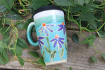 Load image into Gallery viewer, Coneflower Celebration Handled Travel Mug, 19 oz
