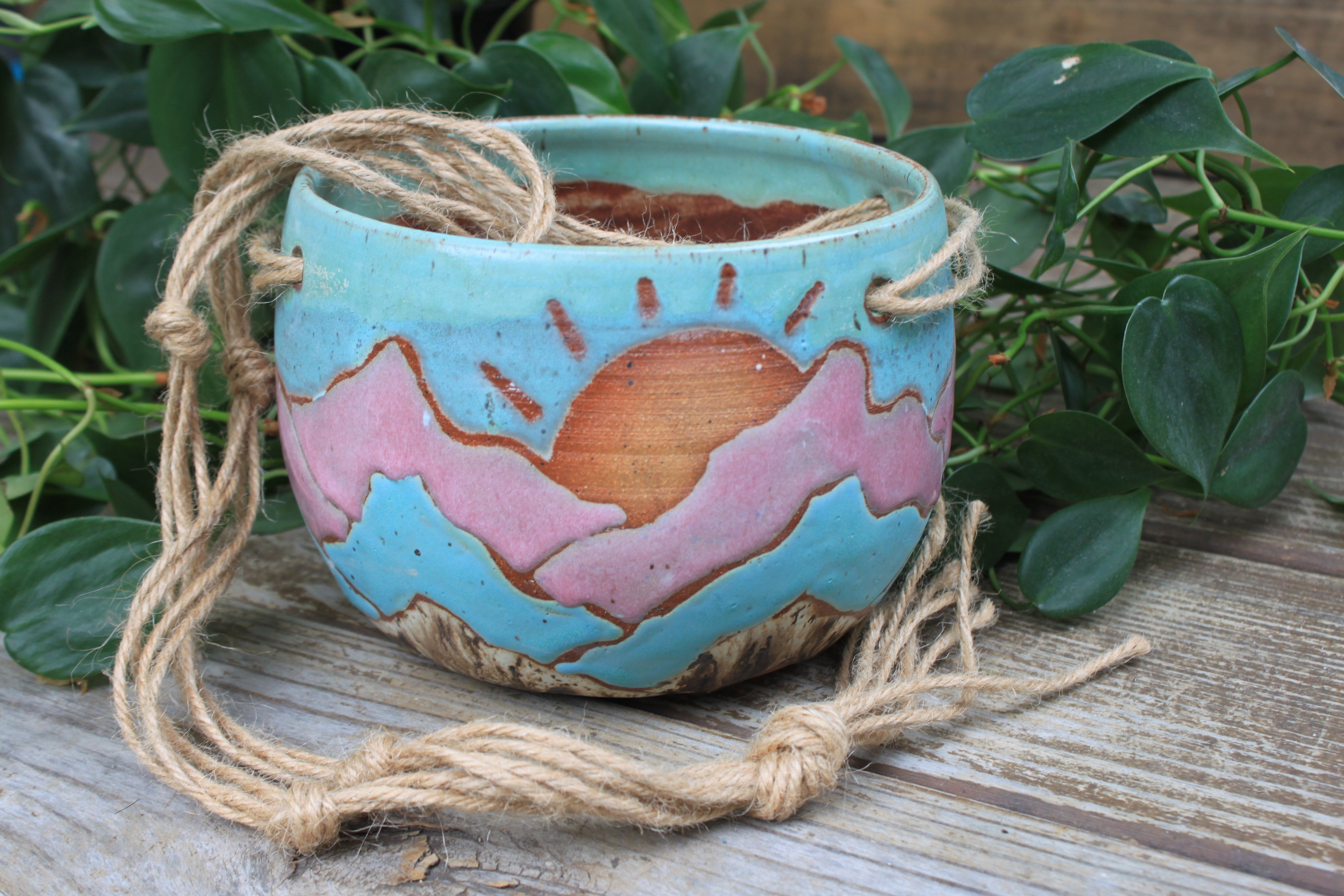 Distant High Peaks Hanging Planter