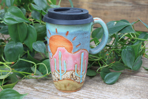 Desert Mountain Days Handled Travel Mug, 20 oz