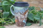 Load image into Gallery viewer, Glacial River and Wildflower Fields Carved Travel Mug, 18 oz
