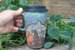 Load image into Gallery viewer, Glacial River and Wildflower Fields Carved Travel Mug, 18 oz

