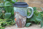 Load image into Gallery viewer, Glacial River and Wildflower Fields Carved Travel Mug, 18 oz
