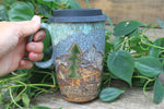 Load image into Gallery viewer, Evergreen Nights Handled Travel Mug, 18 oz
