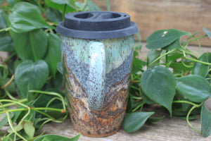 Evergreen Nights Handled Travel Mug, 18 oz