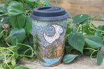 Load image into Gallery viewer, Evergreen Nights Handled Travel Mug, 18 oz
