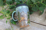 Load image into Gallery viewer, Evergreen Nights Handled Travel Mug, 18 oz
