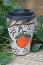 Load image into Gallery viewer, Fruity Fun - Orange Dreams Handled Travel Mug, 16 oz
